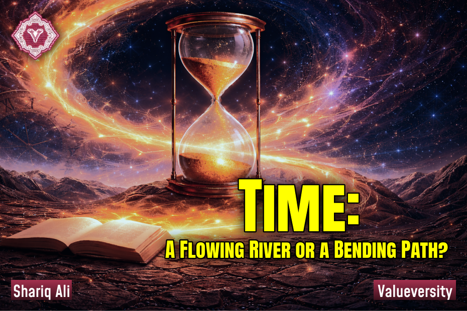 Time: A Flowing River or a Bending Path?