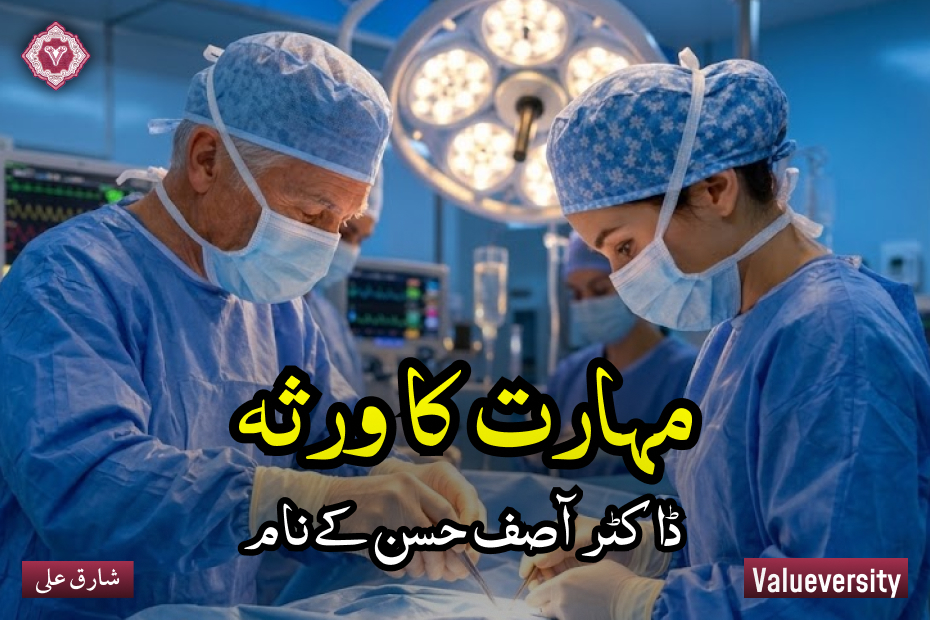 مہارت کا ورثہ, ڈاکٹر آصف حسن کے نام